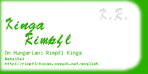 kinga rimpfl business card